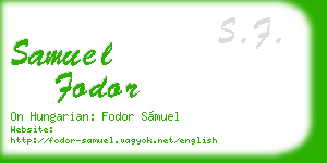 samuel fodor business card