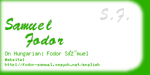 samuel fodor business card